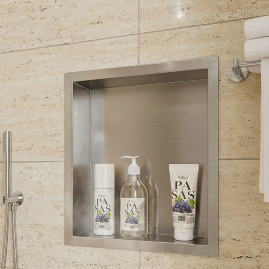 Stainless Steel Bathroom Niche 30x30 cm