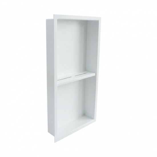 Paslanmaz Çelik Raflı Banyo Nişi