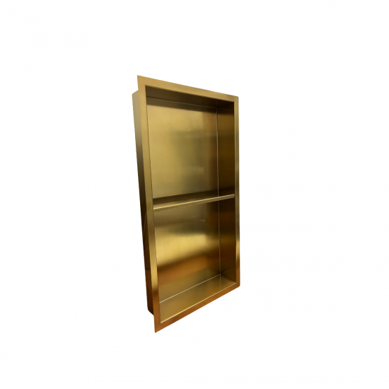 Bathroom Niche With Stainless Steel Shelves